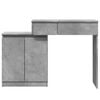 vidaXL Dressing Table Concrete gray Engineered wood, glass Standard
