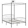 vidaXL Bed Frame Grey Metal Full Appealing Design Bed Frame