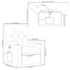 vidaXL Electric Massage Recliner Chair Cream Polyester, Metal, Plywood