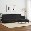 vidaXL Sofa Bed Black Velvet (100% polyester), wood, plastic 2-seater
