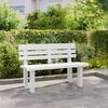vidaXL Garden Bench White Polypropylene 2-seater Durable Garden Bench