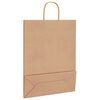 vidaXL Paper Bags 250 pcs with Handles Brown 32x12x42 cm