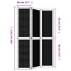 vidaXL Room Divider 3 Panels Brown Solid Wood Paulownia