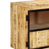 vidaXL Sideboard Brown and black Solid rough mango wood
