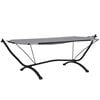 vidaXL Outdoor Lounge Bed Grey Steel Large Outdoor Lounge Bed