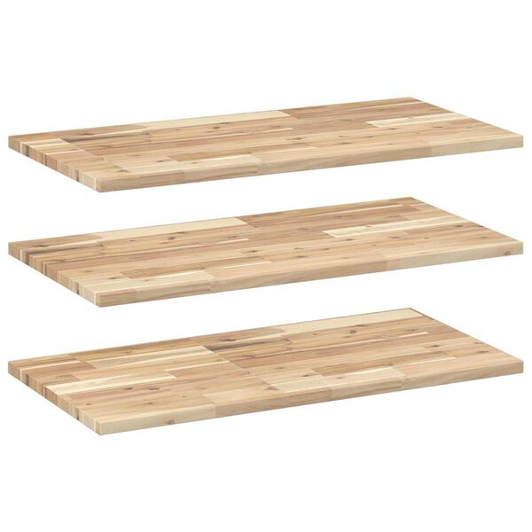 vidaXL Floating Shelves 3 pcs 31.5x15.7x0.8" Untreated Solid Wood Acacia