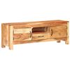 vidaXL TV Cabinet Natural Wood Solid Acacia Wood Medium TV Cabinet