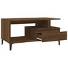 vidaXL Coffee Table Brown Oak Engineered wood, Metal 35.4x19.3x17.7 in