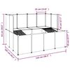vidaXL Animal Cage Transparent, White PP plastic, Steel Large