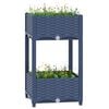 vidaXL Raised Bed Blue grey Polypropylene 15.7 in x 15.7 in x 28.0 in
