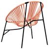 vidaXL Garden Egg Chair Black and Orange PE Rattan, Powder-Coated Steel