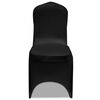 vidaXL Chair Cover Set of 12 Black 90% Polyester, 10% Elastane Universal