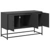 vidaXL TV Cabinet Black Steel 39.6 x 15.4 x 23.8 in TV Cabinet