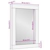 vidaXL Bathroom Mirror with Mirror Brown 27.56 x 19.69 x 0.98 in