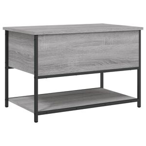 vidaXL Storage Bench Gray Sonoma Engineered Wood, Metal Compact