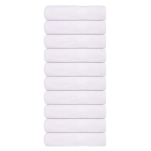 vidaXL Bath Towel Set of 10 White 100% Cotton 39.4 x 59.1 in