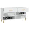 vidaXL Shoe Cabinet High gloss white Engineered wood