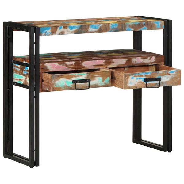 vidaXL Console Table Multicolour 90 x 33 x 75 cm solid reclaimed wood