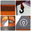 vidaXL Family Tent Tunnel 6-Person Grey and Orange Waterproof