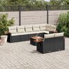 vidaXL Garden Sofa Set Black, Cream White