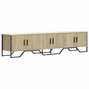 vidaXL TV Cabinet Sonoma oak Engineered wood, metal 70.9 x 13.4 x 16.1 in