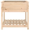 vidaXL Planter Natural Wood Solid Pine Wood Medium Planter Square