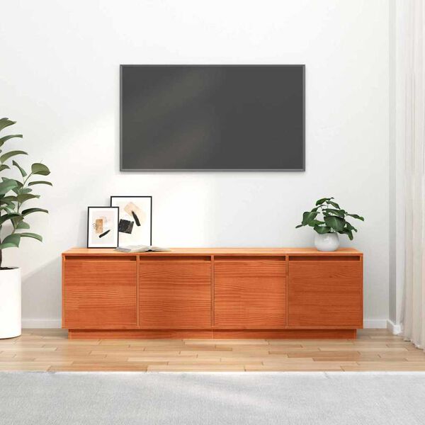 vidaXL TV Cabinet Brown 61.42 x 14.57 x 17.72 in Engineered Wood