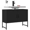 vidaXL Bathroom Sink Cabinet Black Engineered wood Medium