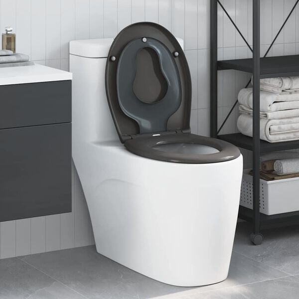 vidaXL Quick Release Toilet suitable for Seat Anthracite
