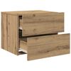 vidaXL Bedside Cabinet 2 pcs Artisan Oak 19.69 x 15.35 x 16.14 in