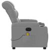 vidaXL Electric Massage Recliner Chair Light grey Polyester, Metal, Plywood