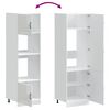 vidaXL Oven Cabinet Set of 2 Gloss White Engineered wood Compact