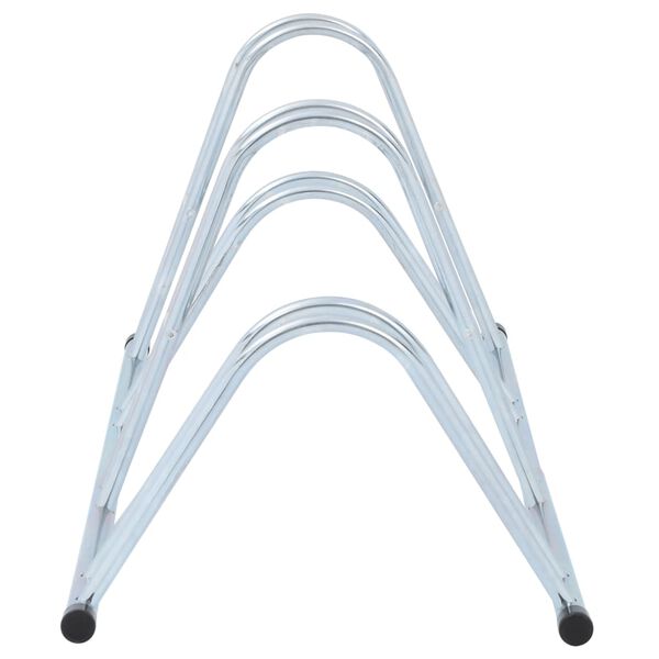 vidaXL Bicycle Stand for 4 Bikes Floor Freestanding Galvanized Steel
