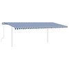 vidaXL Retractable Awning Blue and White