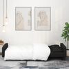 vidaXL Sofa Bed Black Velvet, wood, plastic 2-Seater