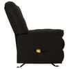 vidaXL Massage Reclining Chair Black Fabric 39.6 in high Swivel