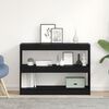 vidaXL Bookcase Black Oak 39.37 x 11.81 x 28.35 in Engineered Wood
