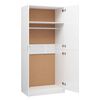 vidaXL Wardrobe High gloss white Engineered wood Compact Wardrobe