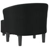 vidaXL Tub Chair Black Fabric (100% polyester), pinewood, plywood, plastic