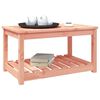 vidaXL Garden Table Natural Wood Solid Douglas Wood Medium Storage