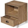 vidaXL Bedside Cabinet Brown Solid wood Standard Bedside Cabinet