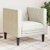 vidaXL Chesterfield Sofa Chair Cream