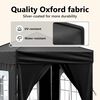 vidaXL Folding Party Tent with Sidewalls Black 6.6'x6.6'