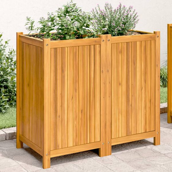 vidaXL Garden Planter Natural Wood Solid Acacia wood Medium