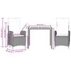 vidaXL Garden Dining Set Grey