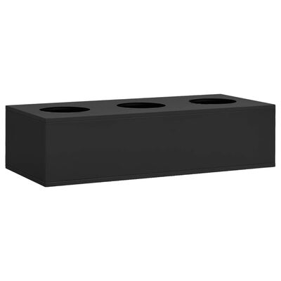 vidaXL Office Cabinet with Planter Box Anthracite 35.4"x15.7"x50.4" Steel
