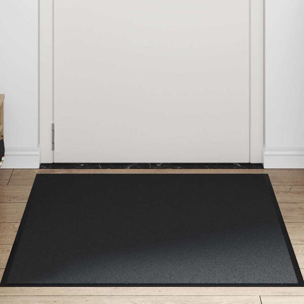 vidaXL Doormat Black Polypropylene and PVC 31.5 x 47.2 in Non-slip