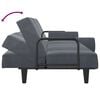 vidaXL Sofa Bed Dark Grey Velvet, Plywood, Foam Large