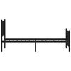 vidaXL Bed Frame Black Steel Small Single Traditional Strong