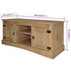 vidaXL TV Cabinet Brown Solid Pinewood 47.2 in x 15.7 in x 20.5 in